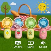 Resim hediyeofisi Taşınabilir Şarjlı Mini Fan | Sessiz & Taşınabilir Serinletici –Yaz İçin İdeal Vantilatör TSE ONAYLI 