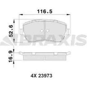 Resim Dacia Duster On Fren Balatasi 1.5 Dci 2010-2020 Braxıs Ab0006 