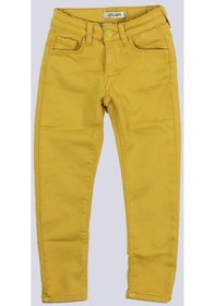Resim Escabel Kız Çocuk Slim Fit Örme Pantolon Sarı 