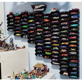 Resim Hobi Oyuncak Araba Duvar Rafı 6 Adet Siyah 