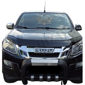 Resim Isuzu D-max 2012-2017 Araca Özel Kaput Rüzgarlığı A+ Pianoblack 4mm 