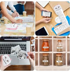 Resim Taşınabilir Yazıcı, Mini Cep Kablosuz Termal Yazıcı Android Ios Akıllı Telefonlar Için Uygun, Bt Mü 