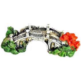 Resim Taş Köprü Akvaryum Dekoru 16 Cm - Renk Turuncu 