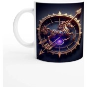Resim Yay Burcu Baskılı Kahve Kupası - Zamanın Çarkları Astroloji Mekanizması Vs1 