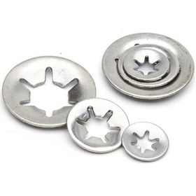 Resim Somun, 20 Pcs M2 M2.5 M3 M4 M5 M6 M8 M10 M12 Yatak Tutma Halkaları Yıkayıcı Klips Gümüş, M3x9mm 