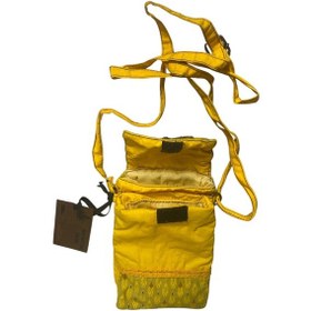 Resim Vintage Renkli Etnik Salaş İki Bölmeli Günlük Kadın Kol Omuz Çapraz Telefon Çantası 10 Cm X 17 Cm Camel 