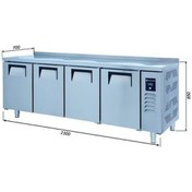 Resim Galleyz Tezgah Tip Slim Buzdolabı - 4 Kapılı - 230x70x85 Cm 