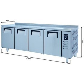 Resim Galleyz Tezgah Tip Slim Buzdolabı - 4 Kapılı - 230x70x85 Cm 