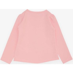 Resim Breeze Kız Çocuk Uzun Kollu Tişört Kendini Sanatçı Hisseden Kız Baskılı 3-8 Yaş, Pembe-pembe Pembe 
