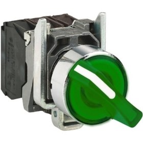 Resim Schneider Xb4Bk123M5. Yeşil Işıklı Mandal Buton. 1Na-1Nk 