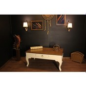 Resim Wooding 100 Cm Masif Ceviz Krem Orta Sehpa 