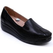 Resim Siyah Kadın Hakiki Deri Ayakkabı 362.134-1-siyah Siyah 