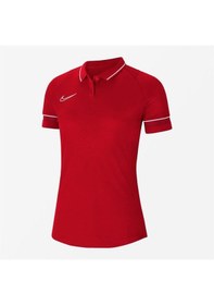 Resim Nike W Academy 21 Polo Kadın Polo Yaka Tişört KIrmızı Kırmızı 