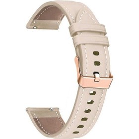 Resim Garmin Venu/sq/sq 2/2 Plus İçin Saat Kayışı, Gül Altın Tokalı 20 Mm Hakiki İnek Derisi Kayış 