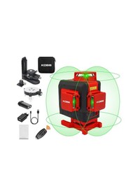 Resim Kobb Kbl35g Şarjlı 4x360⁰ Otomatik Hizalamalı Yeşil Çapraz Çizgi Lazer Distomat + Uzaktan Kumanda 