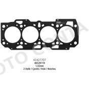 Resim OTO CONTA 42427707 SİLİNDİR KAPAK CONTASI 2 DELİK DOBLO 1.9D ÇELI 