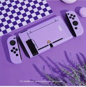 Resim Gaojunshop01 Nintendo Switch Ns Oled Modeller İçin Mor Renkli Tpu Korumalı Taşınabilir Şık Kılıf 