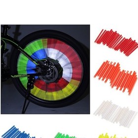 Resim Ranyeek Bisiklet Tekerlek Reflektörü, 24 Parça Yüksek Görünürlüklü Gece Güvenliği Aksesuarı, Yeşil 