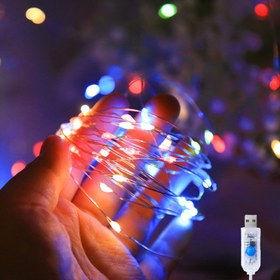 Resim 1 Adet 300/200/100/50 LED USB Güçlü Peri Işıkları, 8 Modlu Yıldızlı Peri Işığı - Yatak Odası Parti Düğün Hediye Kutusu Dekorasyonu ve Ortam Aydınlatması 