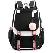 Resim Samdoo Erkek Çift Omuzlu Sırt Çantası, Oxford Kumaş, Büyük Kapasite, Günlük Kullanım, Spor Ve Okul İçin Siyah Yeni Model Çok Renkli 