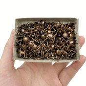 Resim 300/1000 Adet Kırmızı Bronz Demir Koltuk Çivisi Antika Büyük Başlı Perçinler Yumuşak Kaplama Retro Mobilya Pimleri Yuvarlak Baş Dekoratif Çivi, Mobilya, Mücevher Kutuları ve Ahşap Ürünler İçin Uygun Boyut 7.8*14mm 