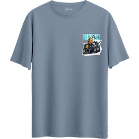 Resim L.Hamilton - Oversize T-Shirt - L / Antrasit Mavi 