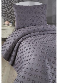 Resim Çeyiz Diyarı Konik 2 Parça Tek Kişilik Pike Takımı Antrasit Antrasit 