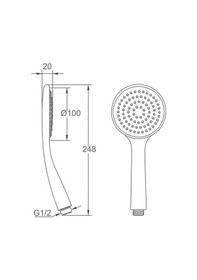 Resim Bocchi Air2 100r El Duşu Krom 5500-0010 Çok Renkli 