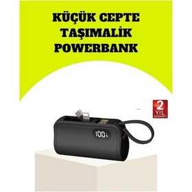 Resim Dahili Type-c Konektörlü Mini 2000mah Powerbank Çok Renkli 