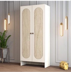 Resim Münih 2 Kapaklı 2 - Gardrop - Krem / Traverten Krem / Traverten 