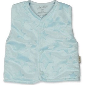 Resim Erkek Bebek Mavi Velboa Yıldızlı Yelek 60021 Mavi 