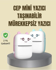 Resim Taşınabilir Mini Termal Yazıcı 200 Dpı Bluetooth Bağlantılı 