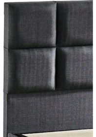 Resim Star Başlık 120 Cm Tek Kişilik Antrasit Keten Kumaşlı Modern Lüks Yatak Başlığı / Baza Başlığı 120 CM 