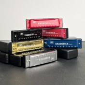 Resim Harmonica Master C-Ton 10 Delikli Mızıka Seti - Dayanıklı Sert Kabuklu Kılıf ile Cilalı Metal - Yeni Başlayanlar, Öğrenciler ve Profesyoneller için Çok Yönlü - Siyah, Altın, Gümüş Gri 