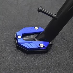 Resim Alüminyum Motosiklet Ayaklık Uzatıcı ve Düşme Önleyici Ped - Sokak Sürüşü Bisikletleri için Stabilite ve Güvenliği Artırır, Kolay Kurulum 