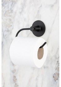 Resim Multistore Yuvarlak Yapışkanlı Siyah Açık Tuvalet Kağıtlığı Wc Kağıtlık Tutucu Siyah 