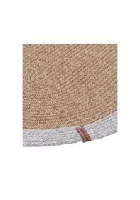 Resim Cesta El Yapımı Pamuklu Natural Gri Jüt Hasır Dekoratif Kilim 9020 Natural 