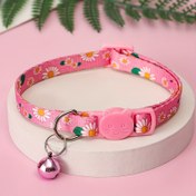 Resim 1 adet Daisy Pet Kedi Kemerli Çanlarla Renkli, Termal Transfer, Küçük ve Orta Boy Evcil Hayvanlar Kediler ve Köpekler İçin Uygun, Pilsiz 