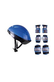 Resim murat video Mavi Bisiklet Scooter Kask Dizlik Dirseklik Koruyucu Set 