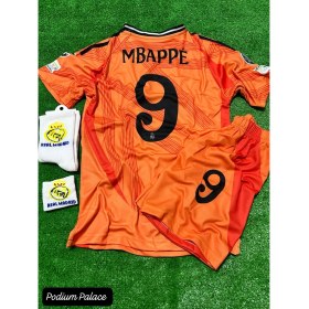 Resim Kylian M.B.A.P.P.E2024/25 R. Madrid Yeni Sezon Deplasman Çocuk Forması 4'lü (Turuncu) Zyn 