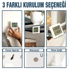 Resim Hype Store Bluefox Dijital Oda Termometresi ve Nem Ölçer – LCD Ekranlı, Kompakt Higrometre, İç Mekan Sıcaklık v 