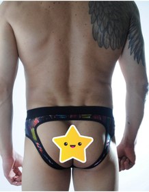 Resim ÇAĞLAR BUTİK Erkek Karışık Desenli Fantezi Jockstrap İç Giyim CB301165 