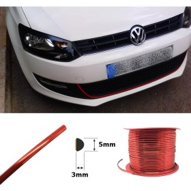 Resim Yapiskanli Nikelaj Serit Bant Cita 5mm 5 Metre Parlak Kirmizi 