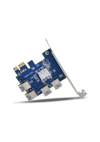 Resim Alfais 4471 PCI-E Express 1 to 4 USB 3.0 Ekran Kartı Riser Çoklayıcı 