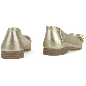 Resim Ziya, Hakiki Deri Kadın Babet 1511033z2145 Gold 1511033z2145 326 Gold Altın 