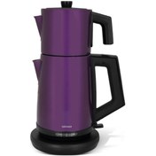 Resim Goldmaster Teachef Violet In-6302V Çelik Çay Makinesi & Kettle 