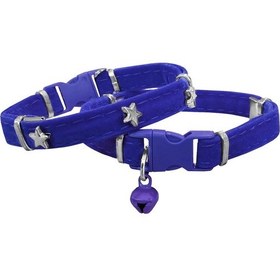 Resim Kadife Kedi Boyun Tasması Yıldızlı 20-32 Cm Mi - Elm-01-300457 