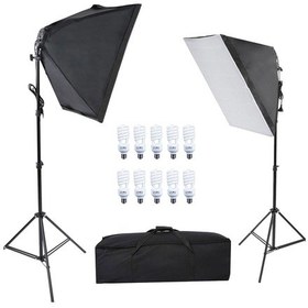 Resim Deyatech Paraflaşh Softbox 50X70Cm 5 Duylu 2Li Video Kit 