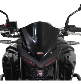 Resim GP Kompozit Yamaha MT-25 2020-2026 Uyumlu Spor Cam Siyah 24 cm 