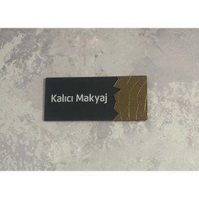 Resim Dekokonsept Dekoratif Aynalı (KALICI MAKYAJ)Ofis Oda Kapı İsimliği Yönlendirme Tabelası Kapı Tabelası PleksiGold 